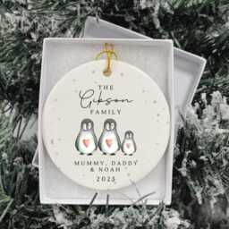 Family Christmas Ornament Personalised Names Decoration 2025 Gift - thumbnail 2