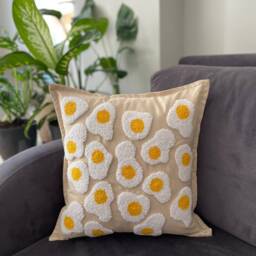 Tufted Poached Egg Pillow Case Comfortable Absorbent Living Room Entrance Door Home Decoration - thumbnail 2