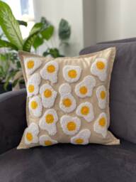 Tufted Poached Egg Pillow Case Comfortable Absorbent Living Room Entrance Door Home Decoration - thumbnail 1