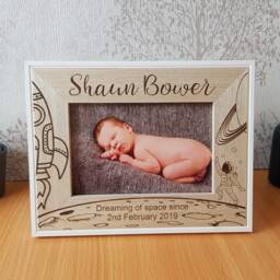 Forrest Theme Personalised Photo Frame For Nursery Or Gift New Grandparents & Mothers, Add Any Text, Birthday Gift Baby, New Born - thumbnail 4