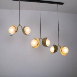 Kitchen Island D??cor Lighting, Flattened Glass Pendant Ceiling Lights, Decor Mid Century Light Fixture - thumbnail 2