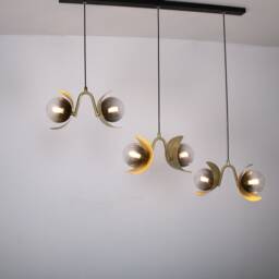 Kitchen Island D??cor Lighting, Flattened Glass Pendant Ceiling Lights, Decor Mid Century Light Fixture - thumbnail 3