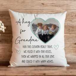 Personalised Mummy/Grandma Auntie Any Name Hug Photo Cushion - Mother's Day Gift Custom Keepsake - thumbnail 1