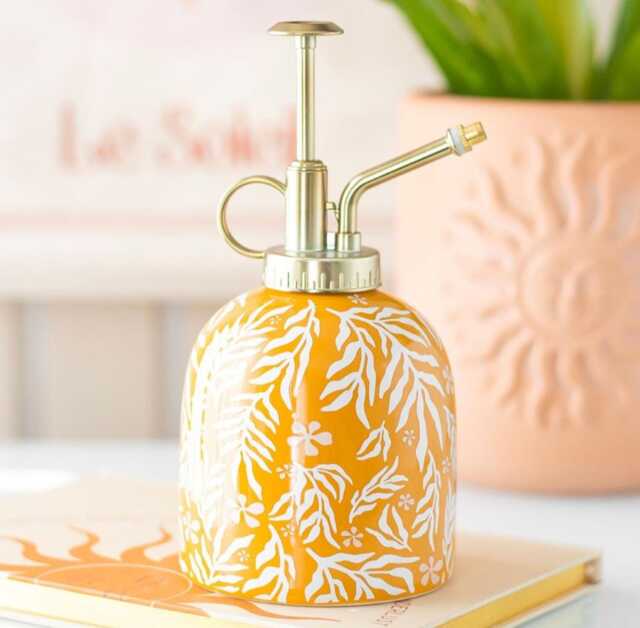 Summer Leaf Print Ceramic Plant Mister - image 1