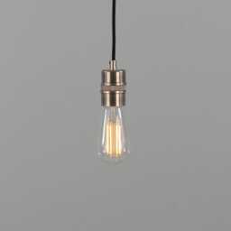 Devon Minimalist Exposed Bulb Brass Pendant Light 3 - thumbnail 3