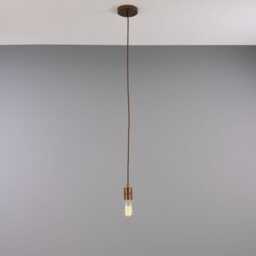 Devon Minimalist Exposed Bulb Brass Pendant Light 3 - thumbnail 2