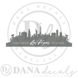 Las Vegas Skyline Vinyl Wall Decal, Casino Decor - thumbnail 3
