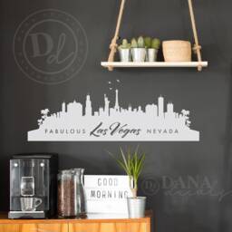 Las Vegas Skyline Vinyl Wall Decal, Casino Decor - thumbnail 2