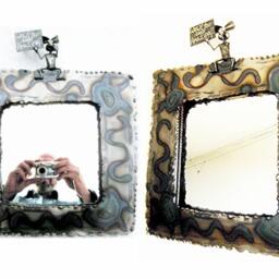 "steel Framed Mirror With Esteem Building Mouse Saying ""Wow You Look Amazing" - thumbnail 2