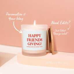 Happy Friendsgiving Candle, The Family I Chose, Decor, Hostess Gift Thanksgiving Party, Table Decor Funny Candle - thumbnail 2