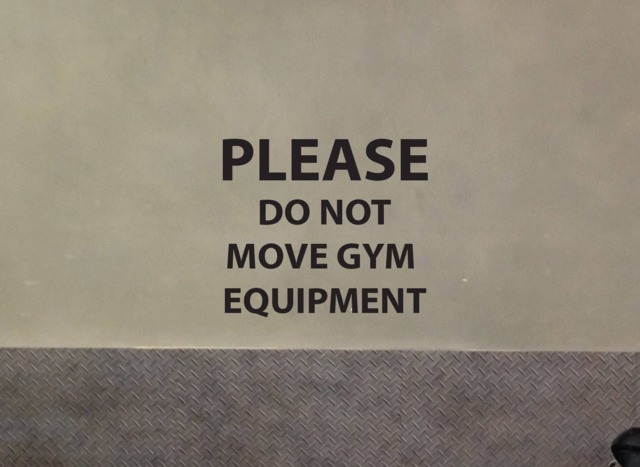Gym Mirror Sign Decal, Please Do Not Move Equipment, Wall 334 - image 1