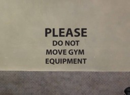 Gym Mirror Sign Decal, Please Do Not Move Equipment, Wall 334 - thumbnail 1