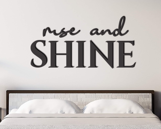 Rise & Shine 3D Wood Wall Art - Laser Cut Acrylic Sign - image 1