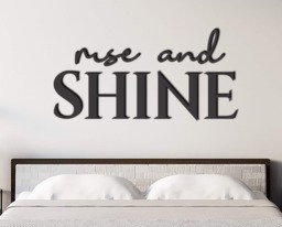 Rise & Shine 3D Wood Wall Art - Laser Cut Acrylic Sign - thumbnail 1