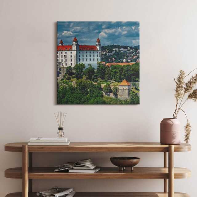 Bratislava Castle Canvas, Wall Art Picture, Green Decoration, Travel Canvas - image 1