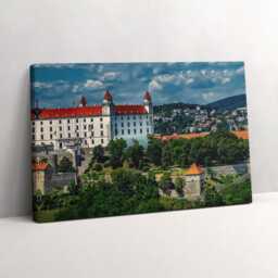 Bratislava Castle Canvas, Wall Art Picture, Green Decoration, Travel Canvas - thumbnail 2
