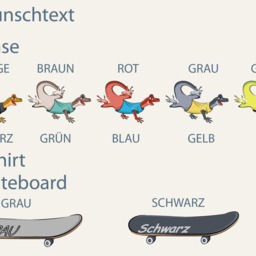"Wall Sticker ""Lizard On Skateboard" - thumbnail 2
