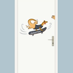 "Wall Sticker ""Lizard On Skateboard" - thumbnail 4