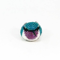 Hummingbird Beaded Miniature Teal Blue Bird Figurine - thumbnail 3