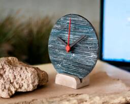Space-Themed Textured Desk Clock, Unique Table Clock