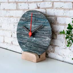 Space-Themed Textured Desk Clock, Unique Table Clock - thumbnail 3