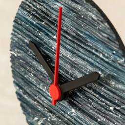 Space-Themed Textured Desk Clock, Unique Table Clock - thumbnail 2
