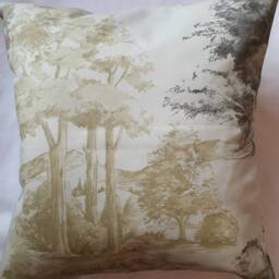 Tree Leaf Yellow, Green, Grey, Black, Brown Cushion Cover/ Pillow Scatter Cushion - thumbnail 3