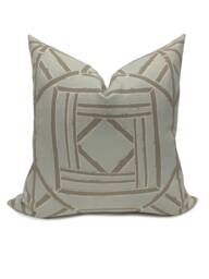 Thibaut Shoji Panel Dynasty Collection Aqua Cushion Cover Pillow Double Sided - thumbnail 1