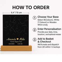 Personalized Star Map Led Lamp Custom Constellation Night Light - thumbnail 4