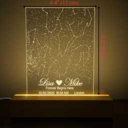 Personalized Star Map Led Lamp Custom Constellation Night Light - thumbnail 2