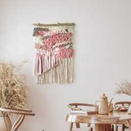 Boho Woven Wall Hanging Weaving Tapestry For Hallway, Bedroom, Staircase Or Above Sofa Decor - thumbnail 3