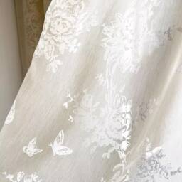 Villa Sheer Curtain, Floral Glow Custom Curtain Panel, For Bedroom & Living Room, Door Extra Long 1Pc - thumbnail 2