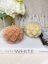 Lotus Flower Ball Candle/Lotus Candle/Sphere Candle/Flower Candle/Decorative Candle/Handmade/Soy Wax - thumbnail 1