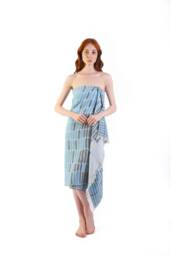 Aqua Blue Stone Jacquard Turkish Cotton Beach Towel, Personalized Bridesmaid Gift, Wedding Sarong, Cover Up, Bath Towel