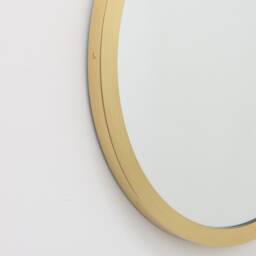Orbis??? Round Mirror With Handcrafted Full Brass Frame, Large, Xl - thumbnail 3