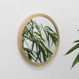 Orbis??? Round Mirror With Handcrafted Full Brass Frame, Large, Xl - thumbnail 2