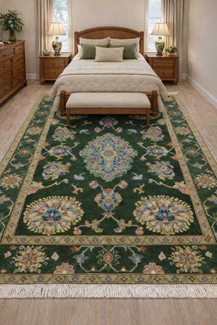 Oushak Rug Muted 8x10/9x12/10x14 Turkish Knot Hand-Knotted Vintage Antique Wool Area Rug For Living Room, Dining Room - image 1