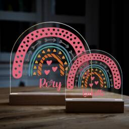 Personalised Night Light Baby Boys Girls - Rainbow Kids Nightlight Lamp Led Uv579 - thumbnail 2