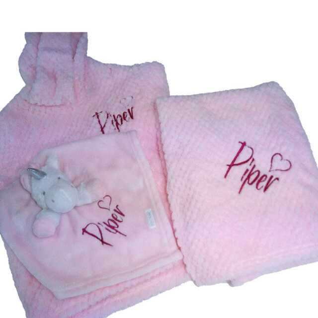 Personalised Baby/Toddler Kids Hoodie, Snoodie, Optional Waffle Blanket & Comforter. Baby Gift, Shower, Oversized Kids Loungewear - image 1