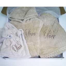 Personalised Baby/Toddler Kids Hoodie, Snoodie, Optional Waffle Blanket & Comforter. Baby Gift, Shower, Oversized Kids Loungewear - thumbnail 3