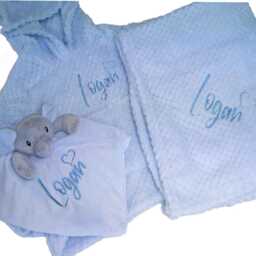 Personalised Baby/Toddler Kids Hoodie, Snoodie, Optional Waffle Blanket & Comforter. Baby Gift, Shower, Oversized Kids Loungewear - thumbnail 2