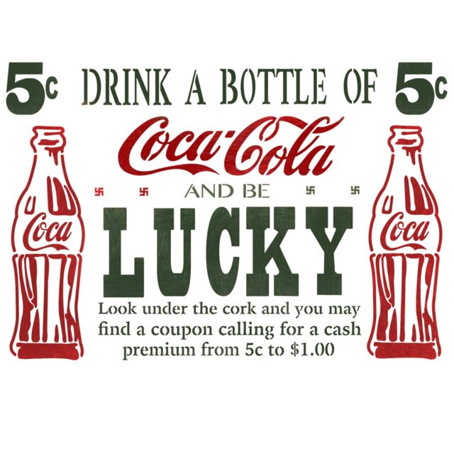 Drink A Bottle Of Coca-Cola & Be Lucky Stencils For Signs Diy Wall Decor - image 1