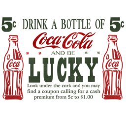 Drink A Bottle Of Coca-Cola & Be Lucky Stencils For Signs Diy Wall Decor - thumbnail 1