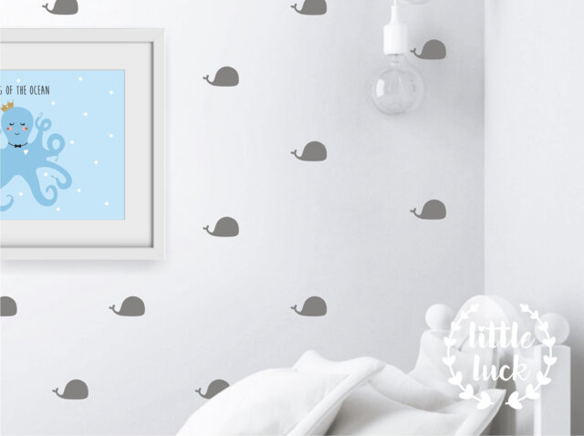 Wall Stickers Whale/Whales Boys Girls Baby Children's Room Sea Animals - image 1