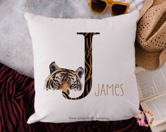 Tiger Cushion, Pillow, Lover, Gift, Gift For Him, Safari Decor, Mum, Her, Cushion, Decor - image 1
