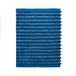 Shaggy Blue Flatwoven Kilim Rug - Large Area Runner Accent Rugs For Living Room & Bedroom 5x8 8x10 9x12 Boho Handwoven Wool Carpet - thumbnail 2