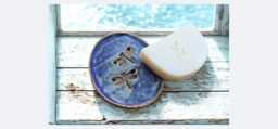 Handmade Dragonflies Stoneware Soap Dish With Drain - Pottery, Durable Bathroom Accessory, Insect Motif, Artisan Ceramic