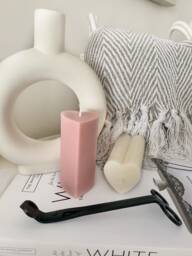 Heart Pillar Candle - Decorative Gift For Her Vegan Modern Candles Christmas Birthday Ideas New Home House Warming - thumbnail 1