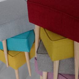 Upholstered Stool - thumbnail 2