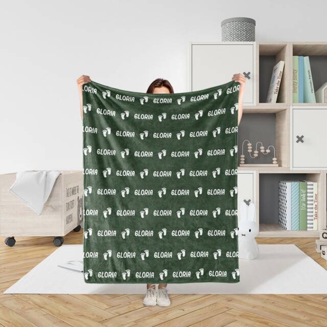 Personalized Blanket With Name & Icon, Plush Minky For Baby Kids Adults Friends Bridesmaids Pets, Blanket For Newborn - image 1